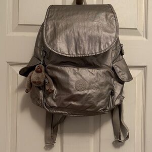 Kipling Bronze City Pack Backpack with Logo Patch